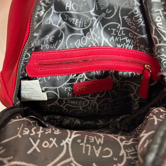 °｡⋆♡ BETSEY Johnson Small Red Backpack (HB-12) - Picture 2 of 10